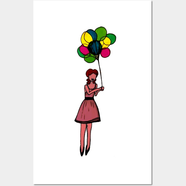 Balloon Girl Wall Art by francesrosey